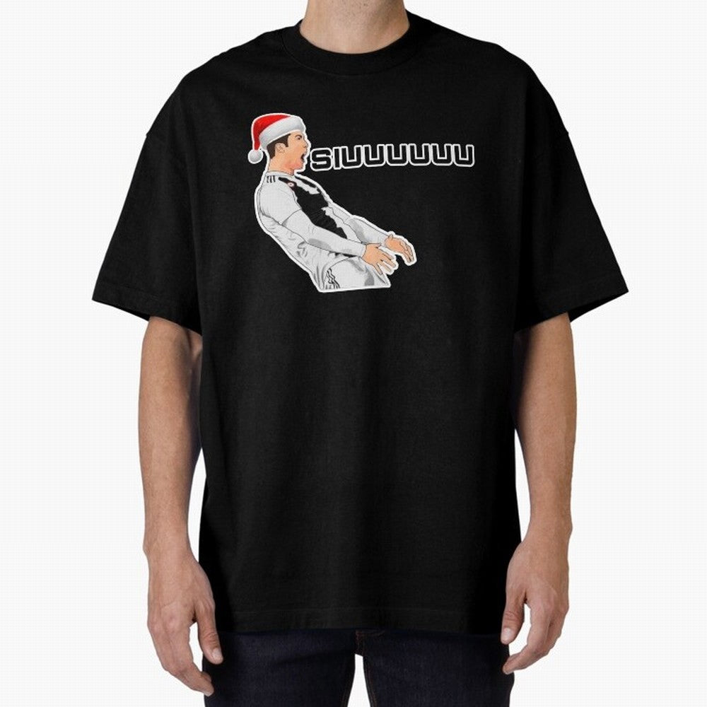 Siuuu Cristiano ronaldo funny Oversized T-Shirt Keep the Legacy of Global Football Passion for FIFA World Cup 2026, Highlighting Mbappe and Neymar, Brazil, Fan Favorite Moments, National Team Passion, Big Match Drama and Soccer History; Perfect for