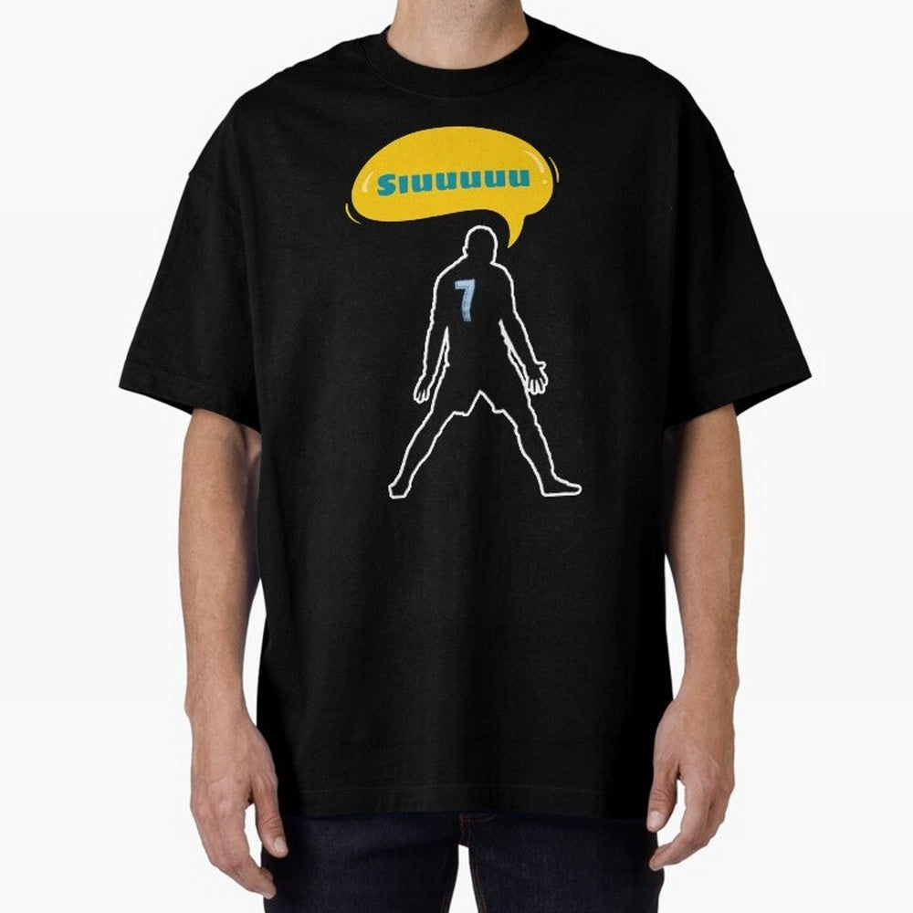 Siuuu Cristiano ronaldo goal Oversized T-Shirt Follow the Final Road of Global Football Passion for FIFA World Cup 2026, Highlighting Mbappe and Neymar, Spain and Netherlands, Sports Nostalgia, International Competition, Famous Players and