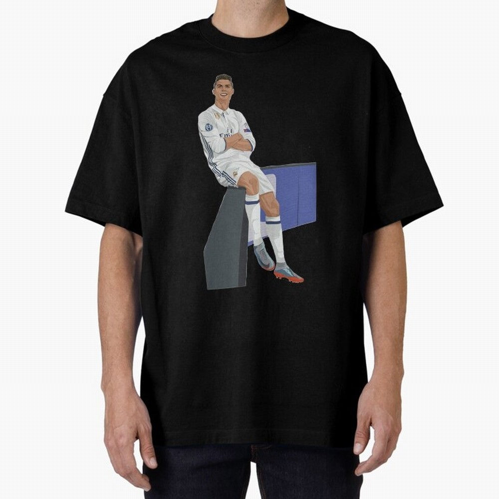 Cristiano Ronaldo Oversized T-Shirt Feel the Trophy Chase of Global Football Passion for FIFA World Cup 2026 USA Canada Mexico, Inspired by Neymar, Brazil, Tournament Hype, Historic Matchups, Family Viewing Parties and Global Sports Pride; Made for