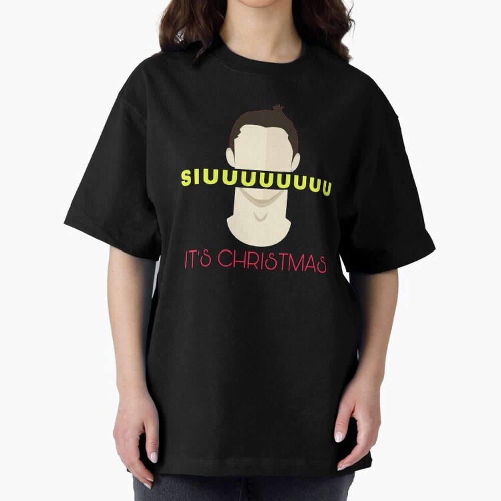 Siuuu it¡¯s Christmas CR7 Oversized T-Shirt Make Your Look Match FIFA World Cup 2026 Group Stage Celebrating Messi, England Energy, Soccer Culture, Superstar Moments, National Team Dreams and Competitive Fire; Ideal for Fans Who Follow Messi,
