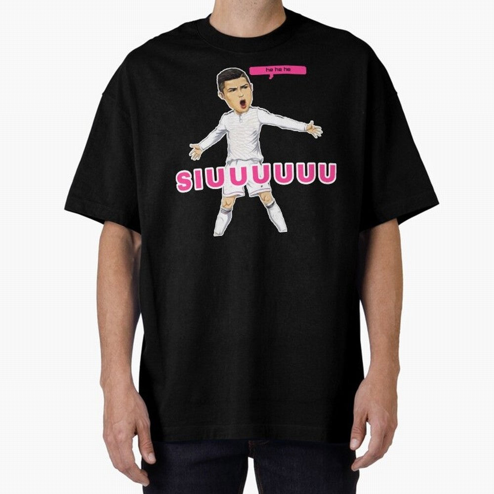 hehehe suiii Oversized T-Shirt Spotlight FIFA World Cup 2026 USA Canada Mexico for Fans of CR7 and Messi and Brazil, Portugal and Argentina, Bringing Football Passion, Legendary Performances, Festival Vibes and Supporter Community; Made for Die