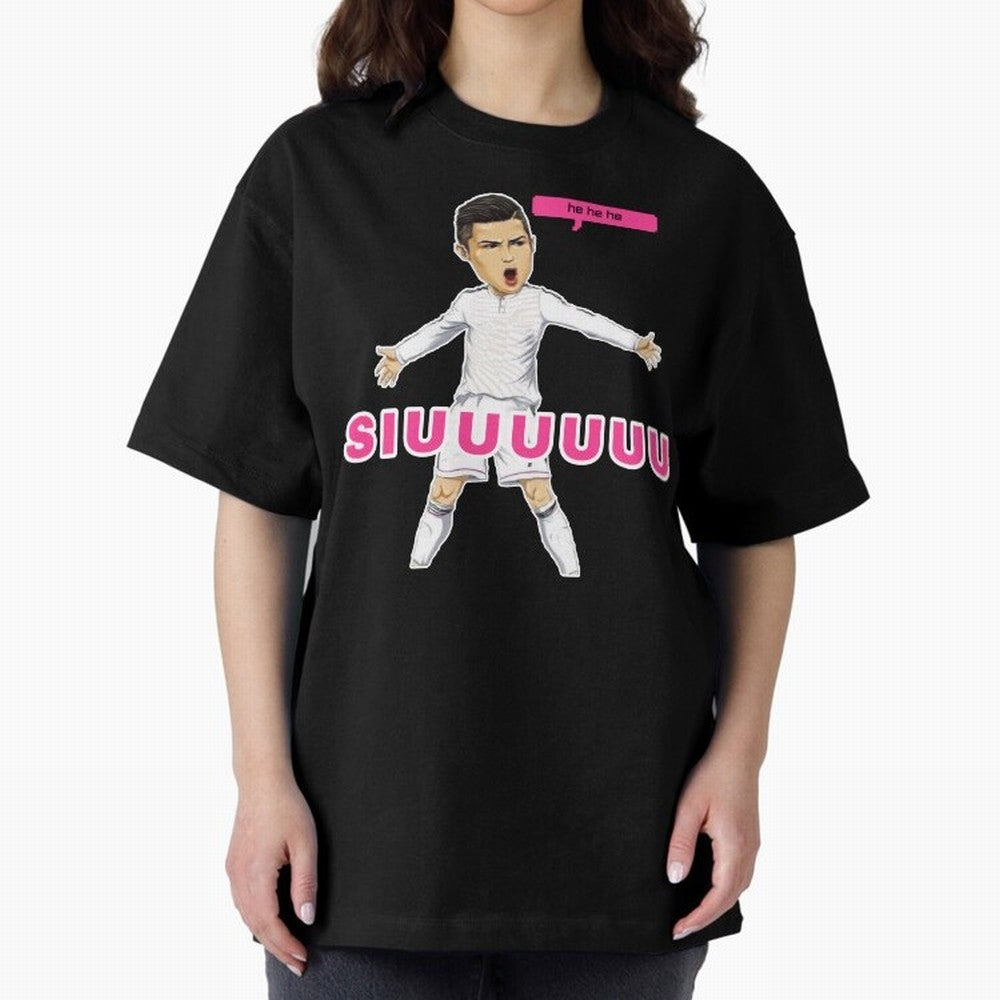 hehehe suiii Oversized T-Shirt Spotlight FIFA World Cup 2026 USA Canada Mexico for Fans of CR7 and Messi and Brazil, Portugal and Argentina, Bringing Football Passion, Legendary Performances, Festival Vibes and Supporter Community; Made for Die