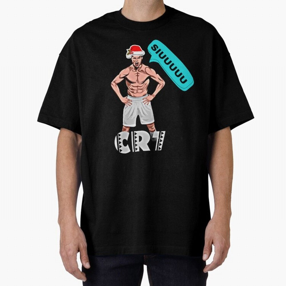 Siuuu Cristiano ronaldo Oversized T-Shirt Live for the Drama of Global Football Passion for FIFA World Cup 2026, Made for Neymar, Spain, Retro Football Energy, Iconic Rivalries, Trophy Chase Drama and Stadium Atmosphere; Great for Supporters Who