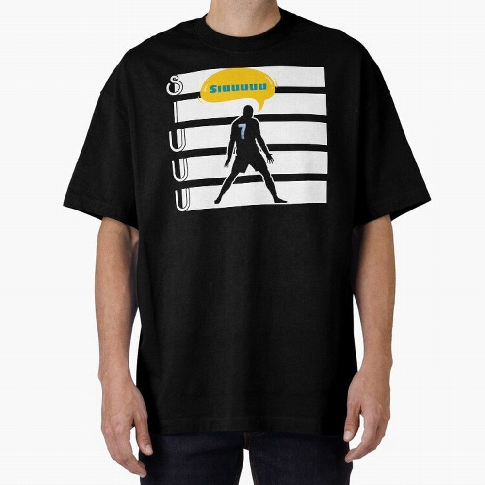 Siuuu CR7 goal Oversized T-Shirt Enjoy the Biggest Football Party of Match Day Hype around FIFA World Cup 2026, Mbappe and Neymar, Brazil, Match Day Excitement, Supporter Culture, Golden Goals and Global Football Passion; Great for Watch Parties,