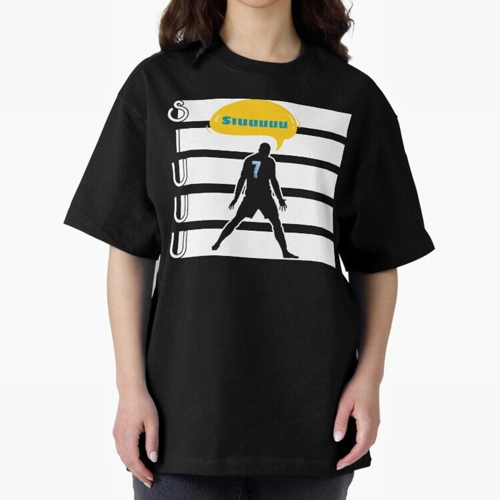 Siuuu CR7 goal Oversized T-Shirt Enjoy the Biggest Football Party of Match Day Hype around FIFA World Cup 2026, Mbappe and Neymar, Brazil, Match Day Excitement, Supporter Culture, Golden Goals and Global Football Passion; Great for Watch Parties,
