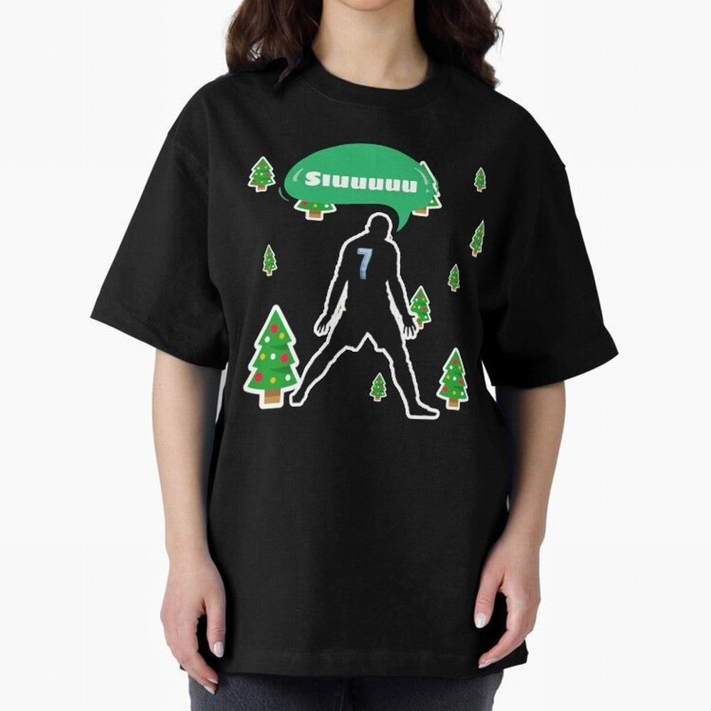Christmas siuuu Cristiano ronaldo Oversized T-Shirt Follow Every Goal of the FIFA World Cup 2026 Group Stage Journey through Mbappe and Neymar Highlights, England and Germany Pride, Champion Mindset, Group Stage Buzz, Knockout Tension and