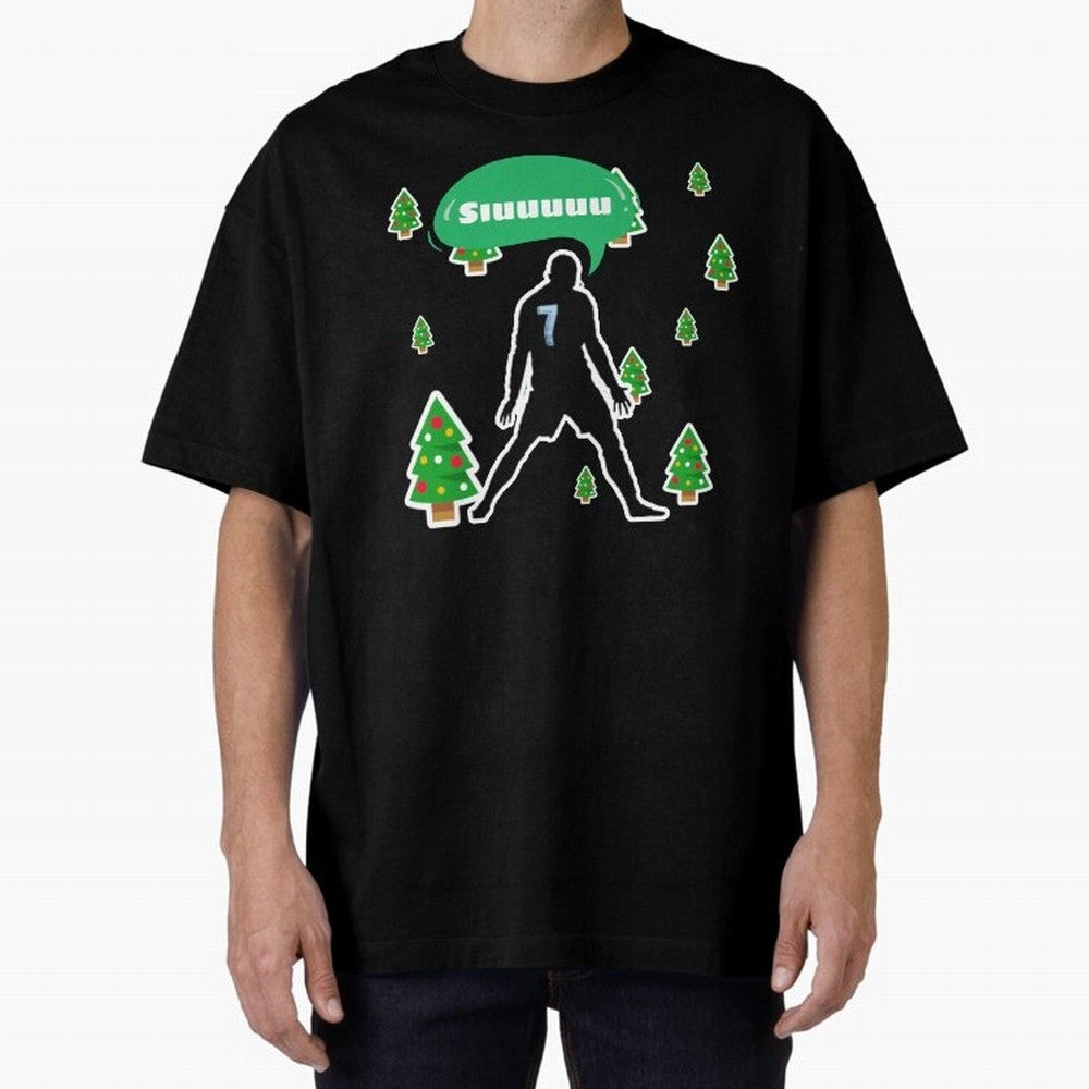 Christmas siuuu Cristiano ronaldo Oversized T-Shirt Follow Every Goal of the FIFA World Cup 2026 Group Stage Journey through Mbappe and Neymar Highlights, England and Germany Pride, Champion Mindset, Group Stage Buzz, Knockout Tension and
