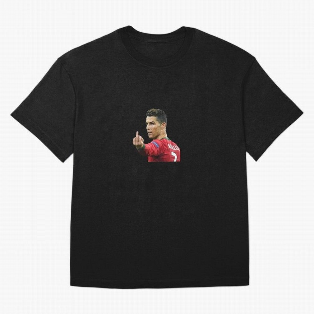 Cristiano ronaldo showing middle finger Oversized T-Shirt Capture FIFA World Cup 2026 Group Stage Highlighting Cristiano Ronaldo, Portugal, Spain and Germany Energy, Championship Spirit, Famous Goals, Roaring Crowds and International Football
