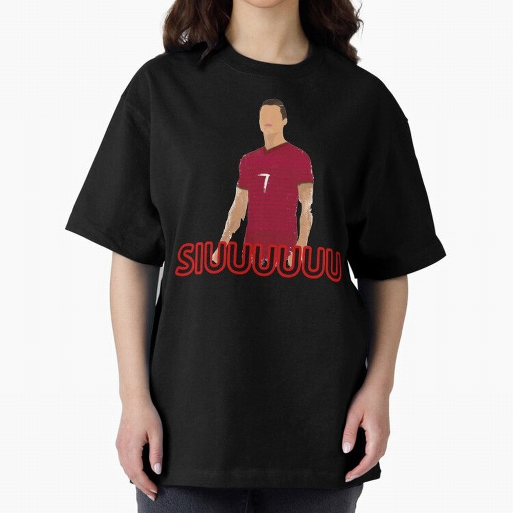 Siuuu Cristiano ronaldo goal Oversized T-Shirt Honor Football Greatness during Global Football Passion for FIFA World Cup 2026, Highlighting CR7, Germany, Football History, Final Match Energy, Crowd Noise and Once in a Lifetime Moments; Made for