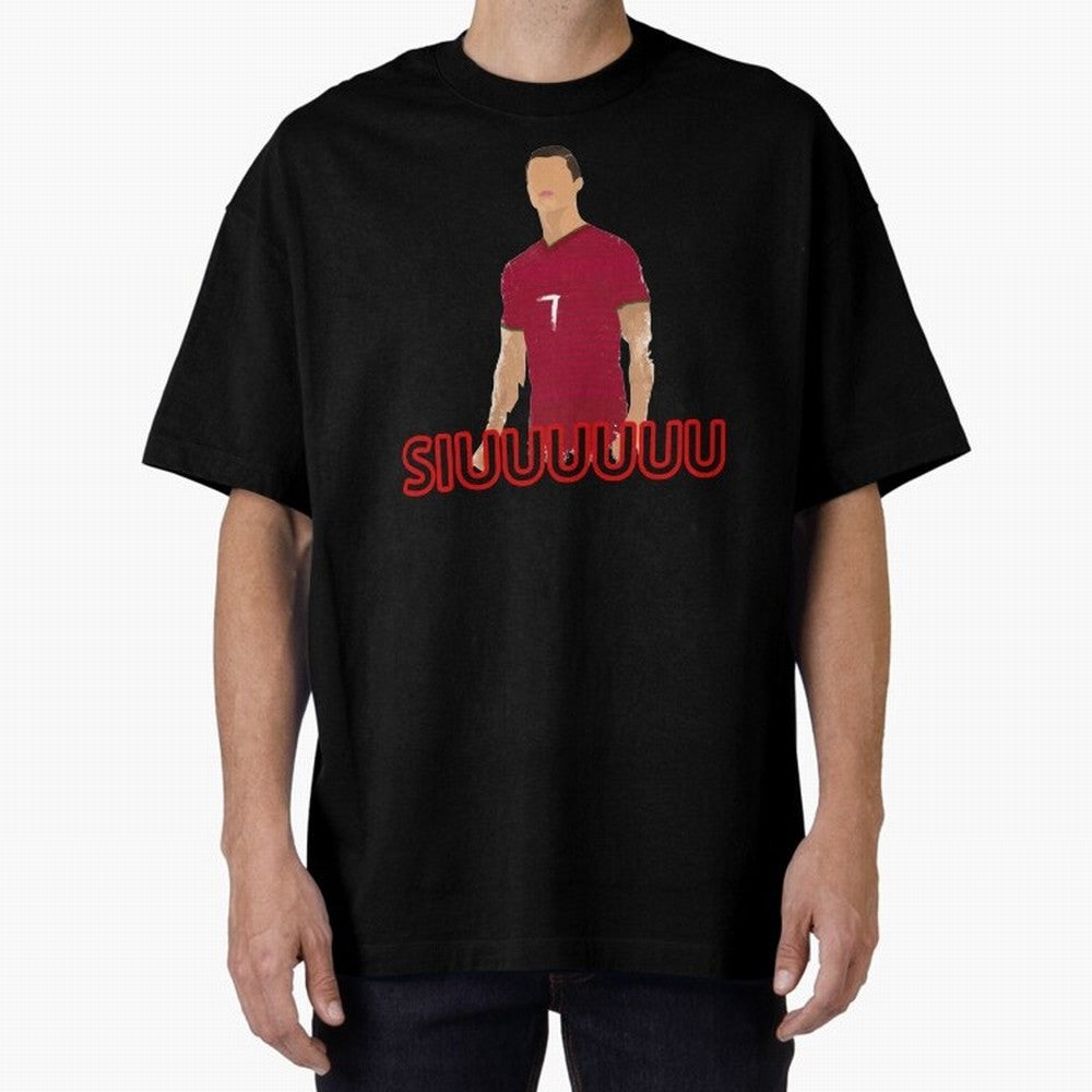 Siuuu Cristiano ronaldo goal Oversized T-Shirt Honor Football Greatness during Global Football Passion for FIFA World Cup 2026, Highlighting CR7, Germany, Football History, Final Match Energy, Crowd Noise and Once in a Lifetime Moments; Made for
