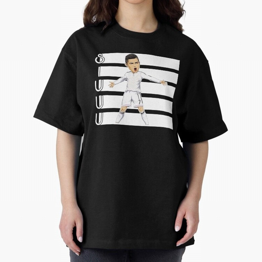 Siuuu Cristiano ronaldo goal Oversized T-Shirt Celebrate the Stars of FIFA World Cup 2026 Spirit, Connected to Brazil, Mbappe and Neymar, Football Festival Excitement, Trophy Ambitions, Country Rivalries and Star Player Buzz; Created for Match Day