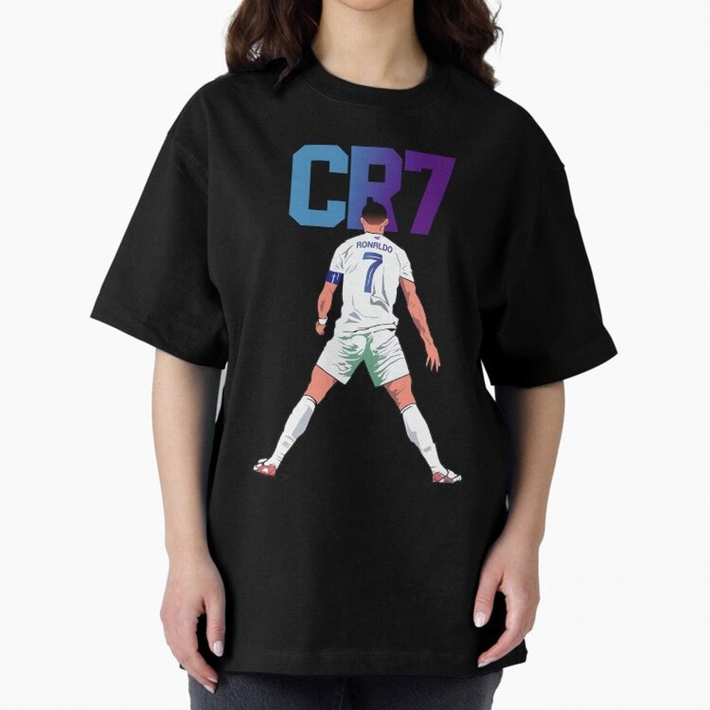 CR7 Oversized T-Shirt Fuel FIFA World Cup 2026 Spirit, with Netherlands, Haaland and Mbappe, Supporter Pride, Iconic Celebrations, Legendary Names and Global Match Day Energy; Ideal for Football Dads, Football Moms, Friends, Collectors and Fans Who