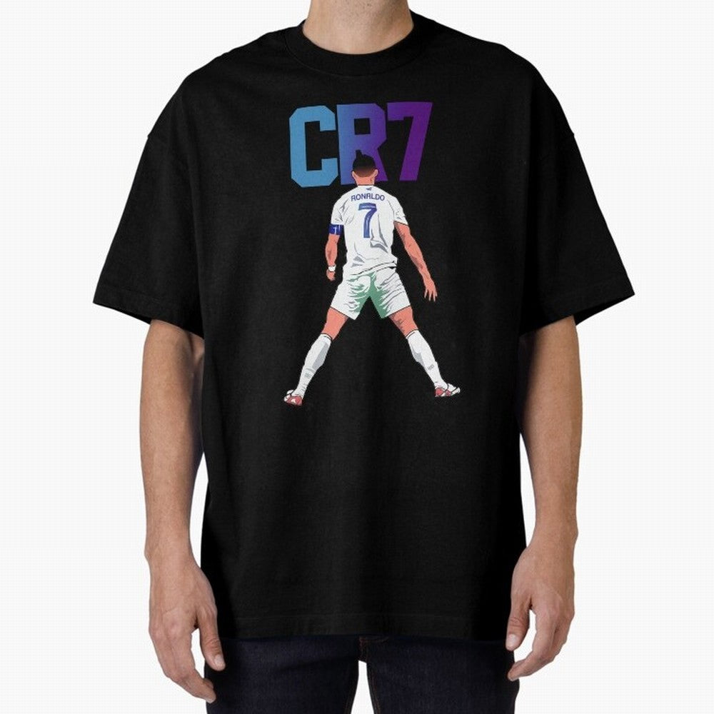 CR7 Oversized T-Shirt Fuel FIFA World Cup 2026 Spirit, with Netherlands, Haaland and Mbappe, Supporter Pride, Iconic Celebrations, Legendary Names and Global Match Day Energy; Ideal for Football Dads, Football Moms, Friends, Collectors and Fans Who