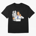 Ronaldo Throphy Oversized T-Shirt Capture Global Football Passion for FIFA World Cup 2026 USA Canada Mexico, Filled with Haaland and Mbappe, England, France and Netherlands, Championship Spirit, Famous Goals, Roaring Crowds and International