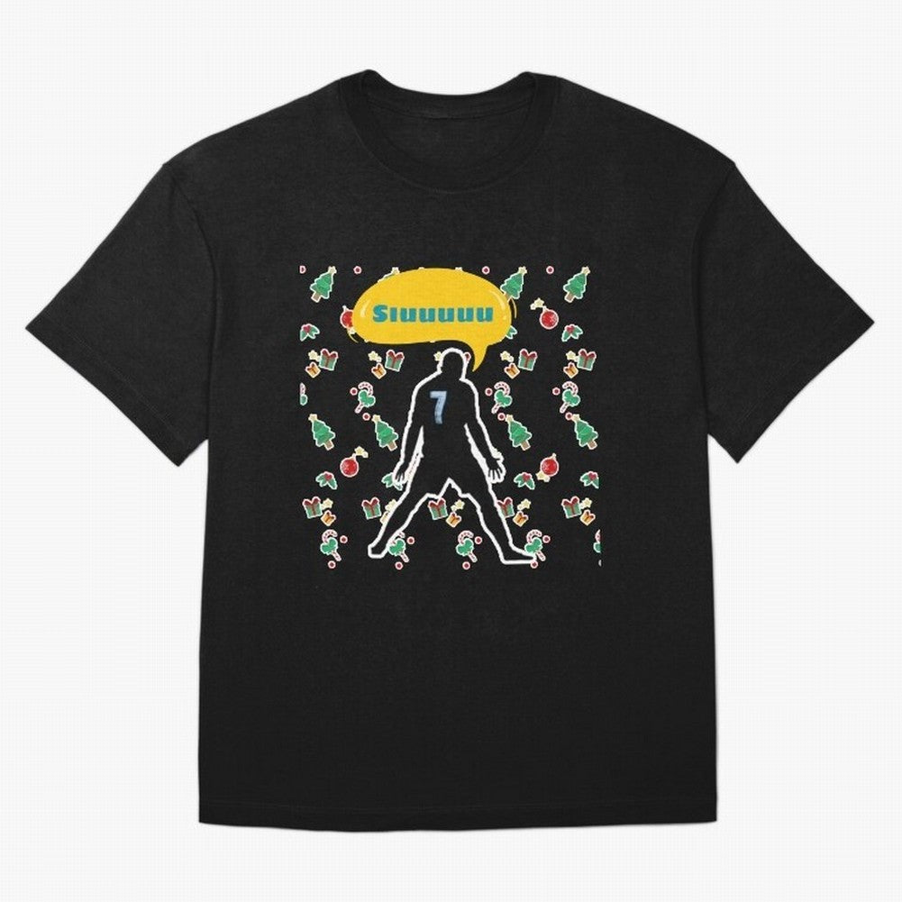 Siuuu christmas CR7 Oversized T-Shirt Feel the Heartbeat of FIFA World Cup 2026 for Fans of Neymar and Argentina, Bringing Worldwide Fan Energy, Dramatic Goals, Stadium Lights and Championship Celebrations; Ideal for Football Dads, Football Moms,