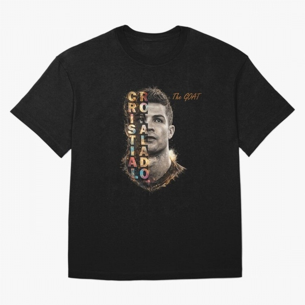Cristiano Ronaldo Multicolor GOAT Oversized T-Shirt Get Ready for the FIFA World Cup 2026 Group Stage Journey through Neymar Highlights, Germany Pride, Stadium Memories, Football Loyalty, International Chants and Championship Tradition; Ideal for
