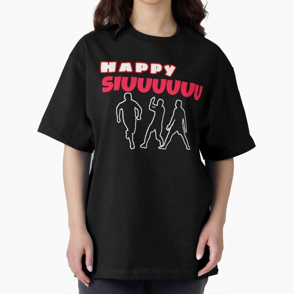 Happy siuuu CR7 goal Oversized T-Shirt Celebrate Rivalries and Pride in FIFA World Cup 2026 Spirit, Connected to England and Germany, Messi, Global Supporter Spirit, Legendary Goals, National Colors and Tournament Celebration; Made for Collectors