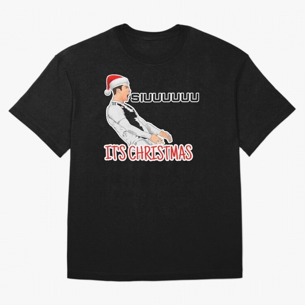 Siuuu it¡¯s Christmas CR7 funny Oversized T-Shirt Elevate the FIFA World Cup 2026 Journey through Mbappe and Neymar Highlights, England Pride, Global Supporter Spirit, Legendary Goals, National Colors and Tournament Celebration; Perfect for People