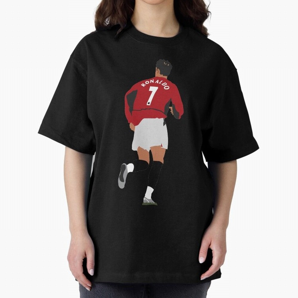 Ronaldo - Man Utd - 2004 Oversized T-Shirt Carry the Dream of Global Football Passion for FIFA World Cup 2026 Group Stage, Celebrating CR7 and Messi, France and Portugal, Global Supporter Spirit, Legendary Goals, National Colors and Tournament
