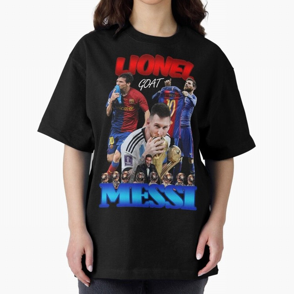 Lionel Messi GOAT: Barcelona & Argentina Oversized T-Shirt Bring Home FIFA World Cup 2026 Group Stage for Fans of Neymar and Germany, Bringing Football Festival Excitement, Trophy Ambitions, Country Rivalries and Star Player Buzz; Perfect for Fans,
