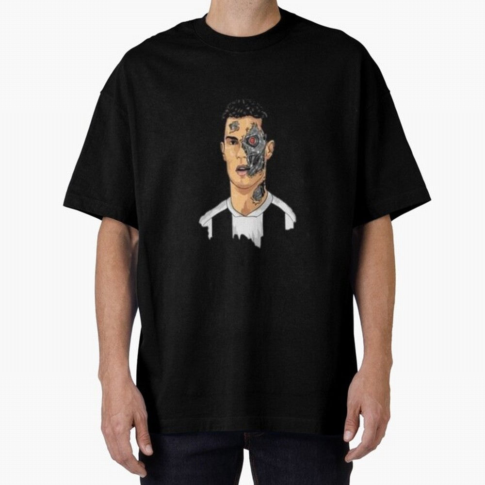 Cristiano Ronaldo isn't a Human Oversized T-Shirt Show Passion for the Stars of FIFA World Cup 2026 USA Canada Mexico Filled with CR7 and Messi, England Energy, Retro Football Energy, Iconic Rivalries, Trophy Chase Drama and Stadium Atmosphere;