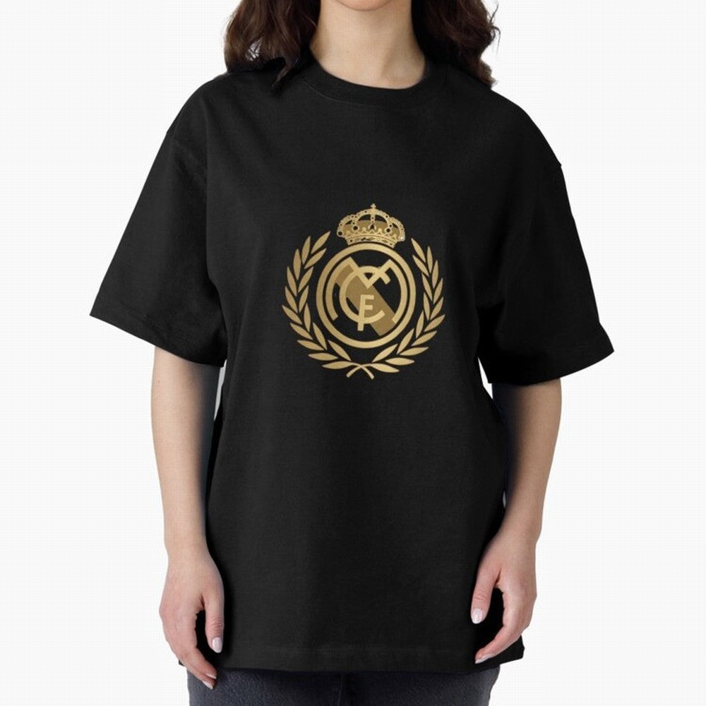 REAL MADRID GOLDEN Oversized T-Shirt Show Match Day Excitement for the FIFA World Cup 2026 USA Canada Mexico Journey through Haaland and Mbappe Highlights, France Pride, Championship Spirit, Famous Goals, Roaring Crowds and International Football