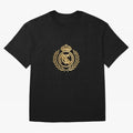 REAL MADRID GOLDEN Oversized T-Shirt Show Match Day Excitement for the FIFA World Cup 2026 USA Canada Mexico Journey through Haaland and Mbappe Highlights, France Pride, Championship Spirit, Famous Goals, Roaring Crowds and International Football