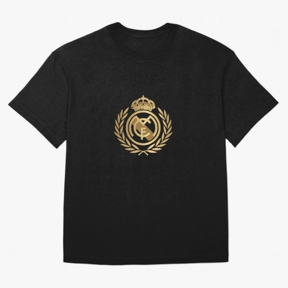 REAL MADRID GOLDEN Oversized T-Shirt Show Match Day Excitement for the FIFA World Cup 2026 USA Canada Mexico Journey through Haaland and Mbappe Highlights, France Pride, Championship Spirit, Famous Goals, Roaring Crowds and International Football