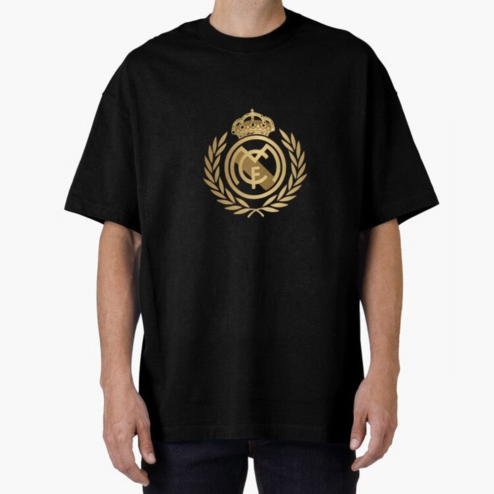 REAL MADRID GOLDEN Oversized T-Shirt Show Match Day Excitement for the FIFA World Cup 2026 USA Canada Mexico Journey through Haaland and Mbappe Highlights, France Pride, Championship Spirit, Famous Goals, Roaring Crowds and International Football