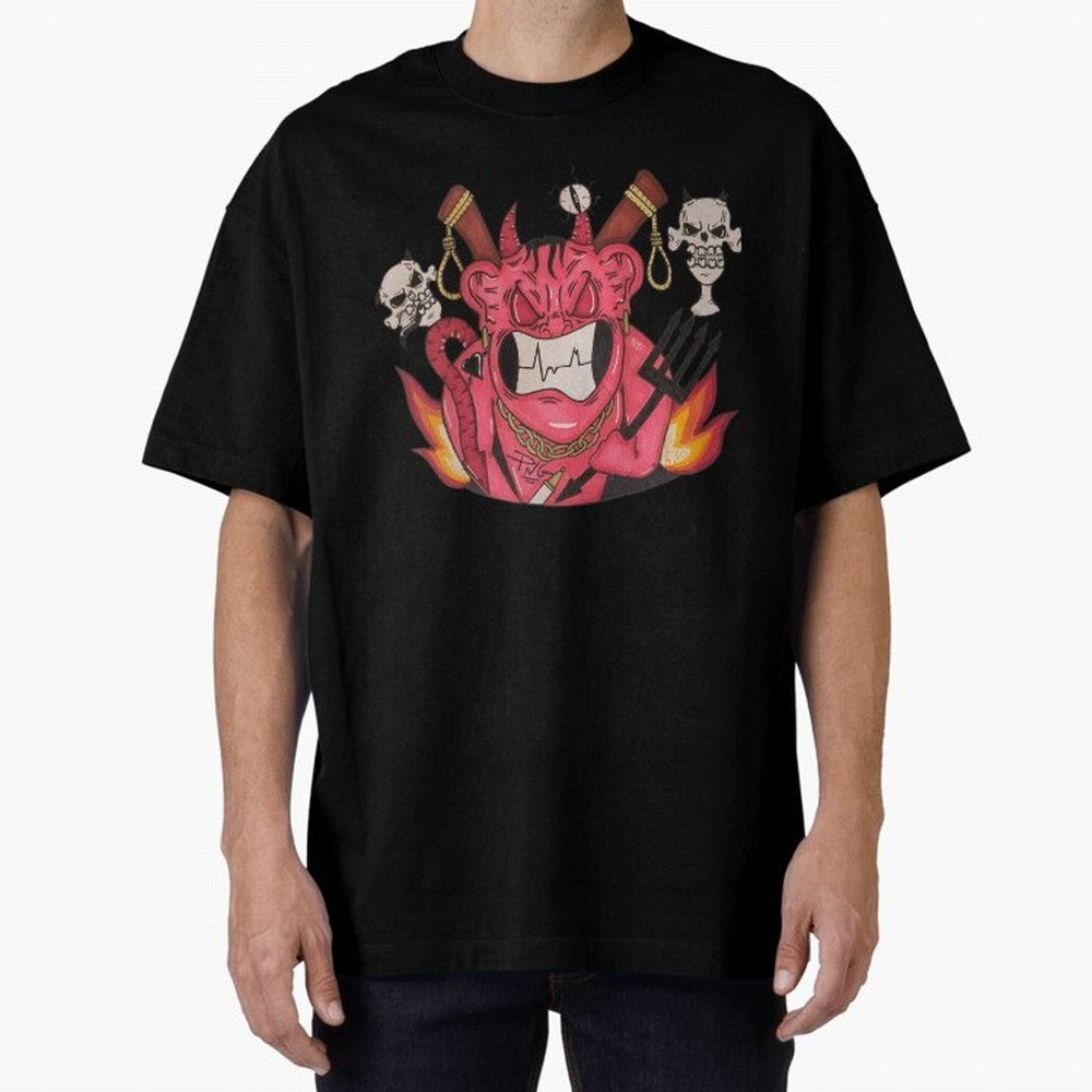 Devil Graffit Oversized T-Shirt Enjoy FIFA World Cup 2026 Group Stage Made for Messi, Argentina and Brazil Energy, Football Passion, Legendary Performances, Festival Vibes and Supporter Community; Built for Supporters Chasing Trophy Dreams, Final