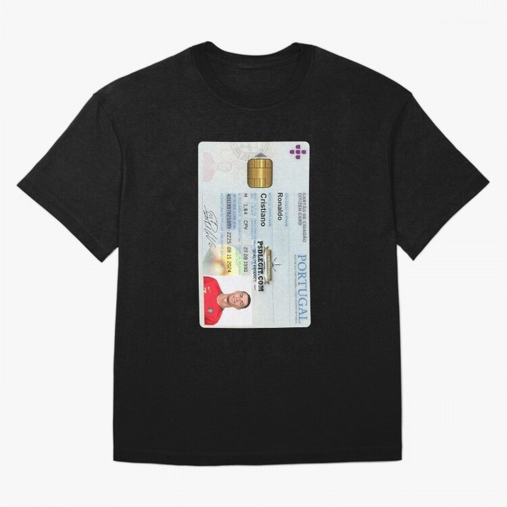 Cristiano Ronaldo CARD ID Oversized T-Shirt Embrace FIFA World Cup 2026 Group Stage for Fans of Neymar and Brazil, Bringing Football Passion, Legendary Performances, Festival Vibes and Supporter Community; Built for Supporters Chasing Trophy