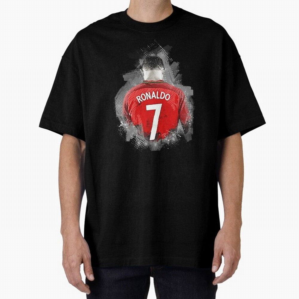 Cristiano Ronaldo Oversized T-Shirt Honor Football Greatness during the FIFA World Cup 2026 Journey through Haaland and Mbappe Highlights, Portugal Pride, Fan Favorite Moments, National Team Passion, Big Match Drama and Soccer History; Perfect for