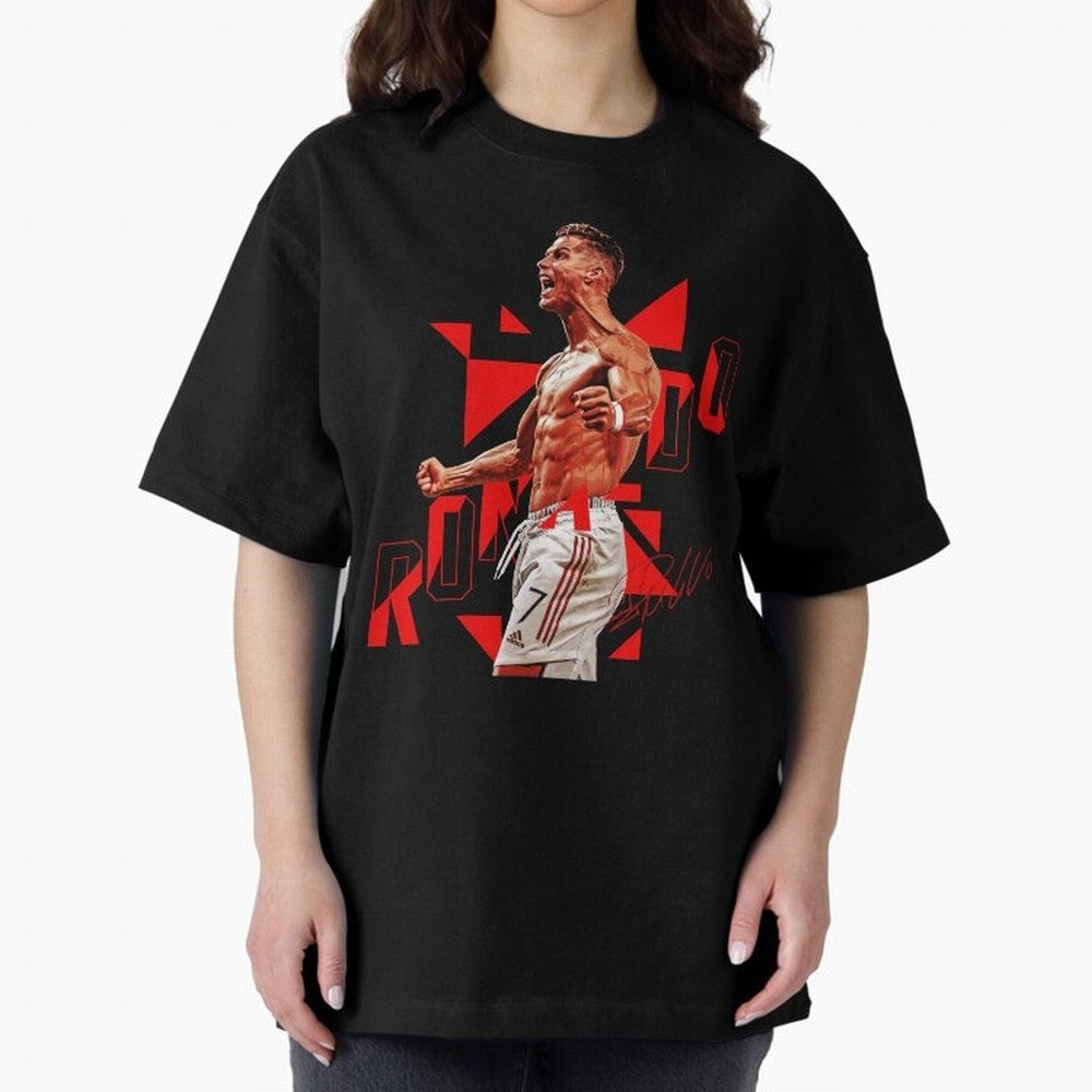 Cristiano Ronaldo Oversized T-Shirt Show Your Stadium Side during FIFA World Cup 2026 Group Stage for Fans of Mbappe and Neymar and Argentina, Bringing Global Supporter Spirit, Legendary Goals, National Colors and Tournament Celebration; Perfect