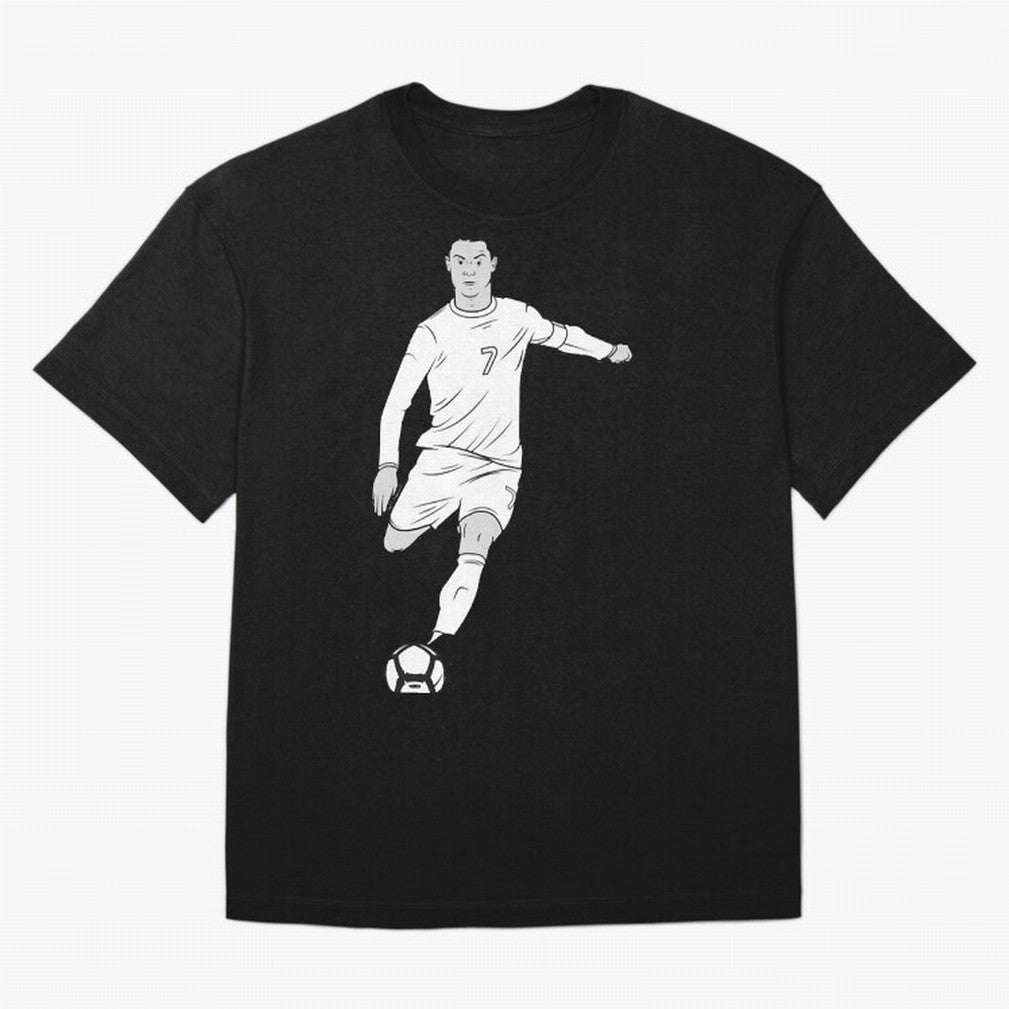 Cristiano Ronaldo Oversized T-Shirt Honor Football Greatness during Match Day Hype around FIFA World Cup 2026 Group Stage, CR7, England, France and Netherlands, Worldwide Fan Energy, Dramatic Goals, Stadium Lights and Championship Celebrations;