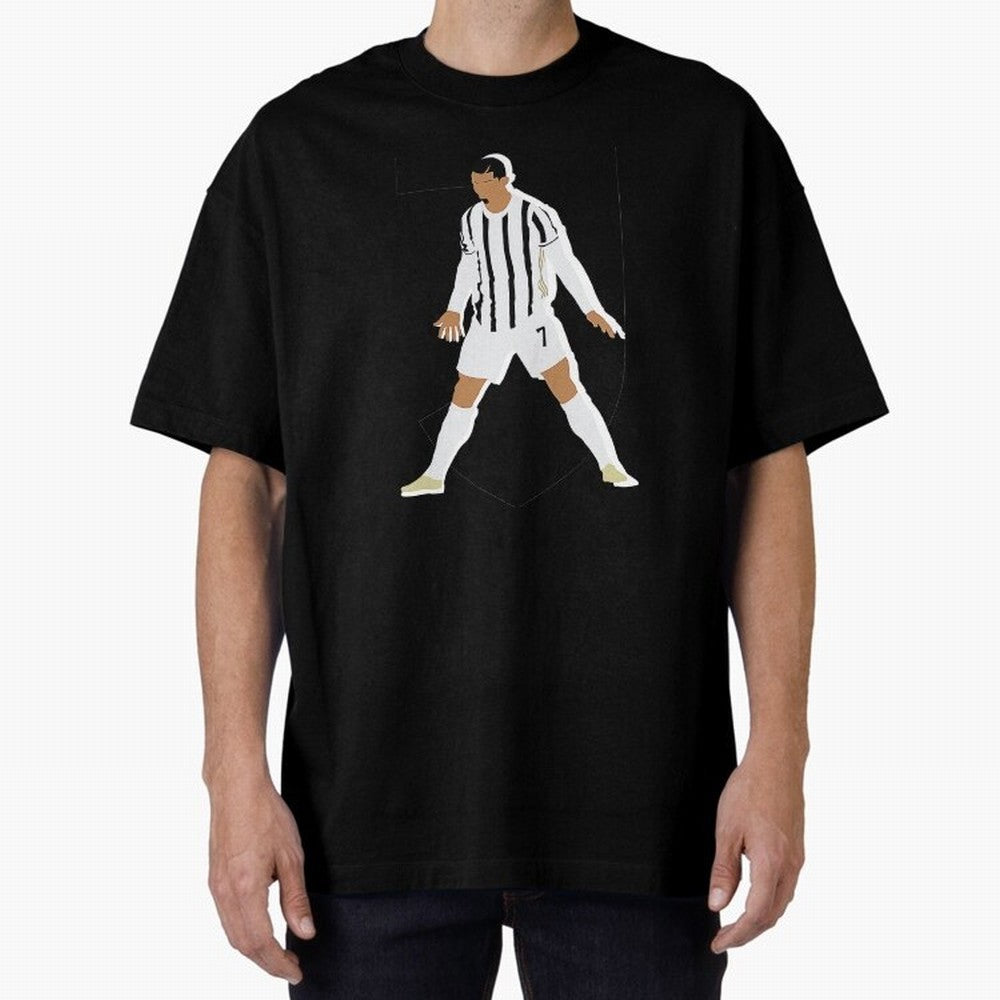 Cristiano Ronaldo Oversized T-Shirt Celebrate FIFA World Cup 2026 Group Stage Spirit, Celebrating Portugal, CR7 and Messi, Supporter Pride, Iconic Celebrations, Legendary Names and Global Match Day Energy; Ideal for Football Dads, Football Moms,