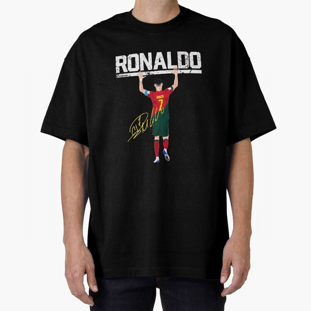 Cristiano Ronaldo Portugal Jersey -The Farewell Oversized T-Shirt Turn Up for the FIFA World Cup 2026 Group Stage Journey through Cristiano Ronaldo, Haaland and CR7 Highlights, Argentina, France and Brazil Pride, Fan Favorite Moments, National Team