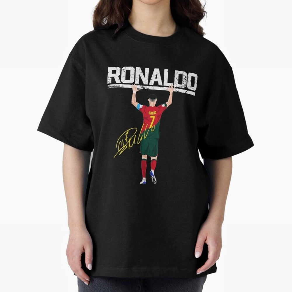 Cristiano Ronaldo Portugal Jersey -The Farewell Oversized T-Shirt Turn Up for the FIFA World Cup 2026 Group Stage Journey through Cristiano Ronaldo, Haaland and CR7 Highlights, Argentina, France and Brazil Pride, Fan Favorite Moments, National Team