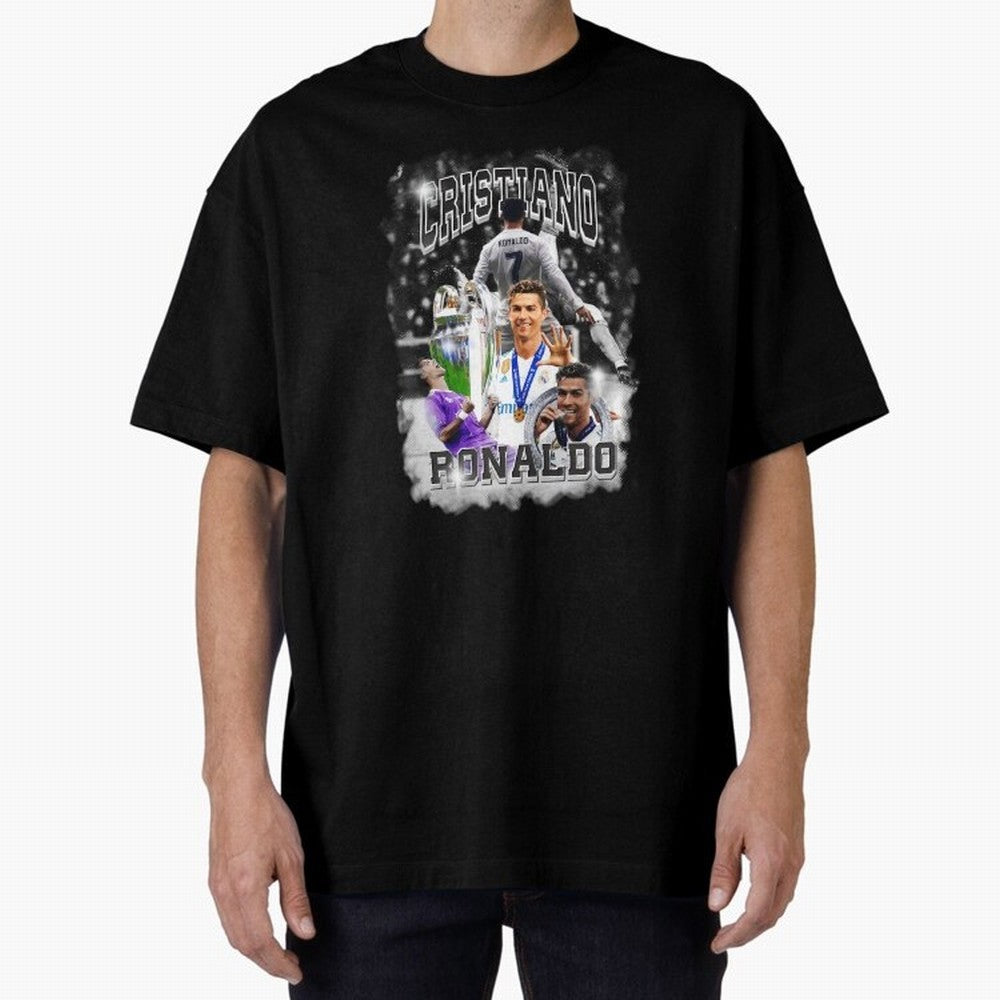 Cristiano Ronaldo Oversized T-Shirt Bring Home FIFA World Cup 2026 Group Stage for Fans of Neymar and Germany, Bringing Football Festival Excitement, Trophy Ambitions, Country Rivalries and Star Player Buzz; Perfect for Fans, Collectors, Family