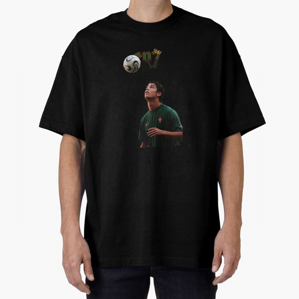 Cristiano Ronaldo Oversized T-Shirt Feel Global Football Passion for FIFA World Cup 2026, Highlighting Messi, CR7 and Mbappe, Portugal, Football Passion, Legendary Performances, Festival Vibes and Supporter Community; Ideal for Fans Who Follow