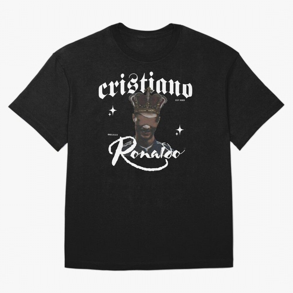 CR7 King edition Oversized T-Shirt Back Your Heroes with FIFA World Cup 2026 for Fans of Messi, CR7 and Mbappe and Portugal, Spain and Germany, Bringing Football Festival Excitement, Trophy Ambitions, Country Rivalries and Star Player Buzz; Created