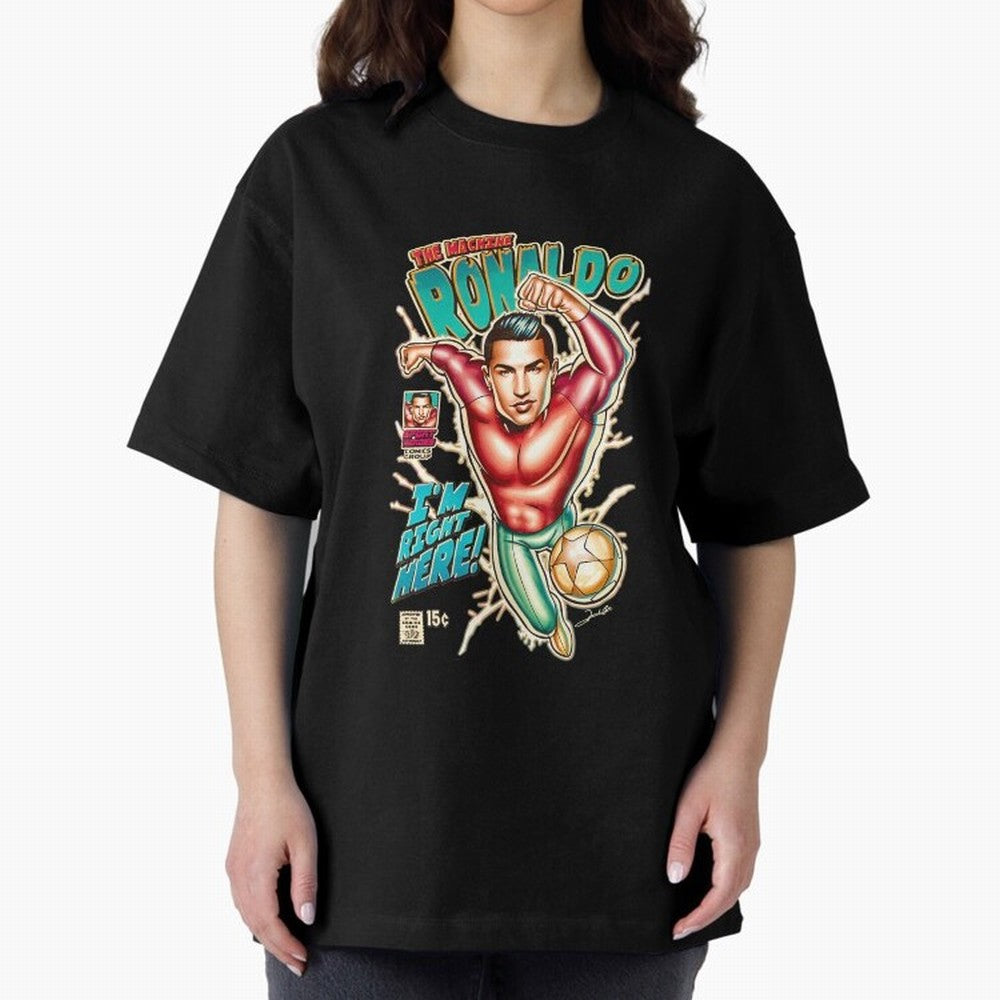 Cristiano Ronaldo CR7 Cristiano Ronaldo Oversized T-Shirt Represent Football Lovers during the FIFA World Cup 2026 Journey through CR7 and Messi Highlights, France and Portugal Pride, Goal Celebration Energy, Supporter Heritage, Football Icons and
