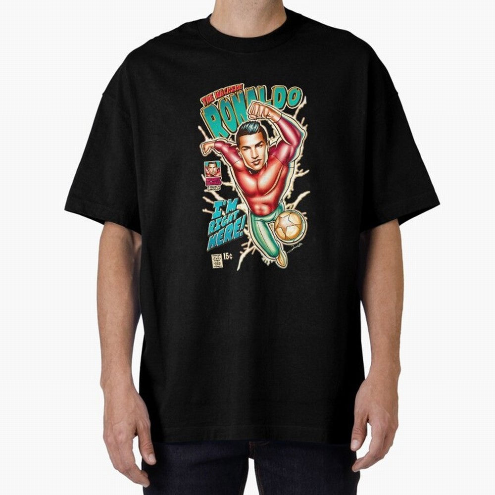 Cristiano Ronaldo CR7 Cristiano Ronaldo Oversized T-Shirt Represent Football Lovers during the FIFA World Cup 2026 Journey through CR7 and Messi Highlights, France and Portugal Pride, Goal Celebration Energy, Supporter Heritage, Football Icons and