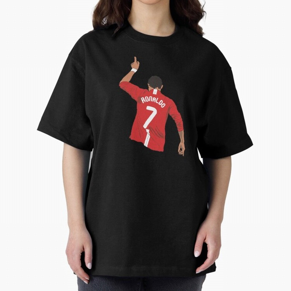 Cristiano Ronaldo MUFC Oversized T-Shirt Celebrate Football Heritage in the FIFA World Cup 2026 Journey through Mbappe and Neymar Highlights, Argentina Pride, Goal Celebration Energy, Supporter Heritage, Football Icons and Worldwide Tournament Joy;