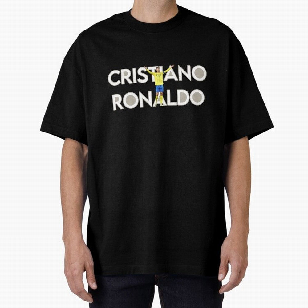 Cristiano Ronaldo Oversized T-Shirt Celebrate Unforgettable Nights in Global Football Passion for FIFA World Cup 2026 USA Canada Mexico, Connected to Neymar, Haaland and Cristiano Ronaldo, Germany, Championship Spirit, Famous Goals, Roaring Crowds