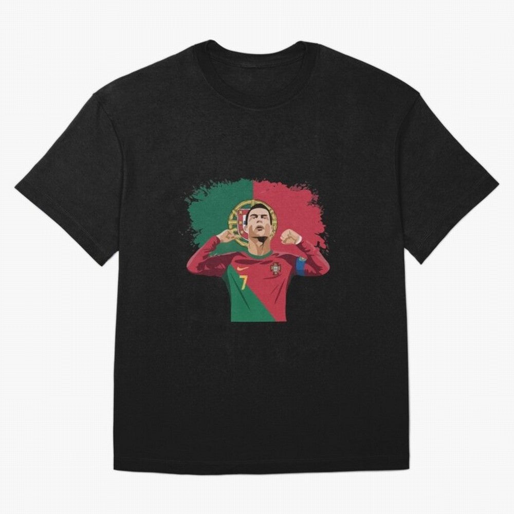 Cristiano Ronaldo CR7 T-shirt Design Oversized T-Shirt Keep Football History Alive during the FIFA World Cup 2026 USA Canada Mexico Journey through Messi and Cristiano Ronaldo Highlights, Portugal, Spain and Germany Pride, Championship Spirit,