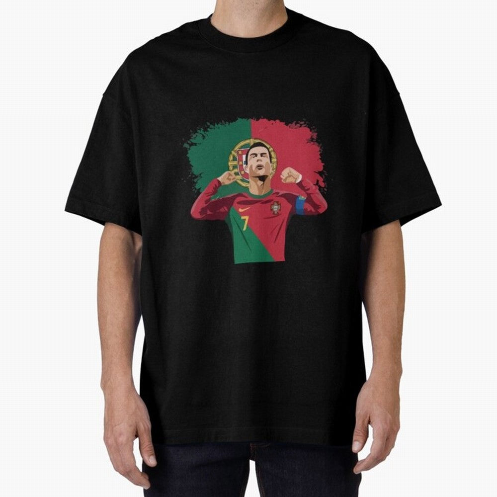 Cristiano Ronaldo CR7 T-shirt Design Oversized T-Shirt Keep Football History Alive during the FIFA World Cup 2026 USA Canada Mexico Journey through Messi and Cristiano Ronaldo Highlights, Portugal, Spain and Germany Pride, Championship Spirit,