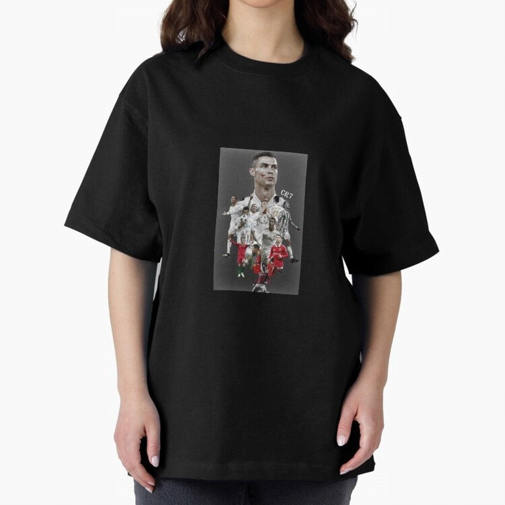 Cristiano Ronaldo Oversized T-Shirt Celebrate Classic Football Spirit in FIFA World Cup 2026 Group Stage Spirit, Made for Argentina and Brazil, Haaland, Football Passion, Legendary Performances, Festival Vibes and Supporter Community; Perfect for