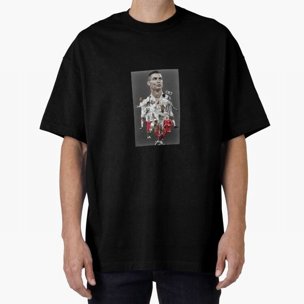 Cristiano Ronaldo Oversized T-Shirt Celebrate Classic Football Spirit in FIFA World Cup 2026 Group Stage Spirit, Made for Argentina and Brazil, Haaland, Football Passion, Legendary Performances, Festival Vibes and Supporter Community; Perfect for