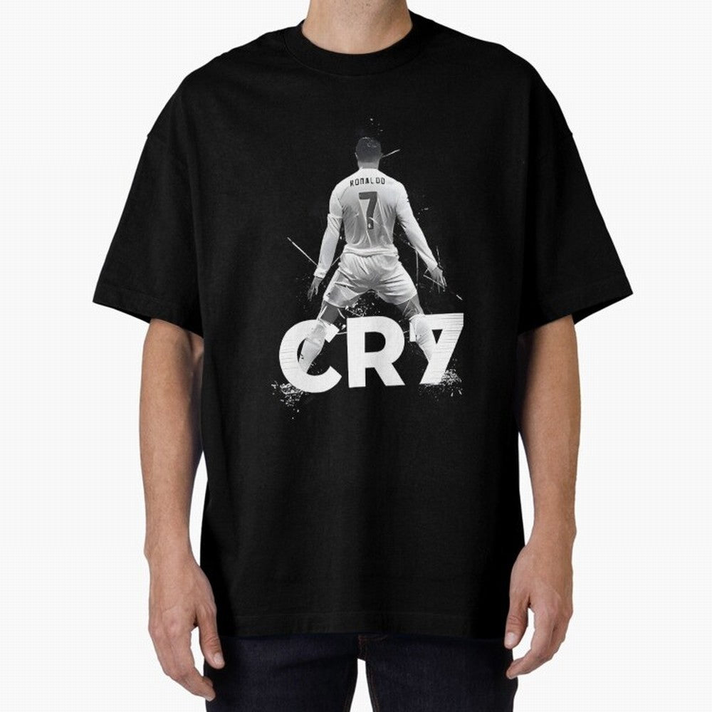 Cr7 Oversized T-Shirt Upgrade FIFA World Cup 2026 for Fans of Messi, CR7 and Mbappe and Spain, Bringing Retro Football Energy, Iconic Rivalries, Trophy Chase Drama and Stadium Atmosphere; Great for Supporters Who Love Legendary Players, National
