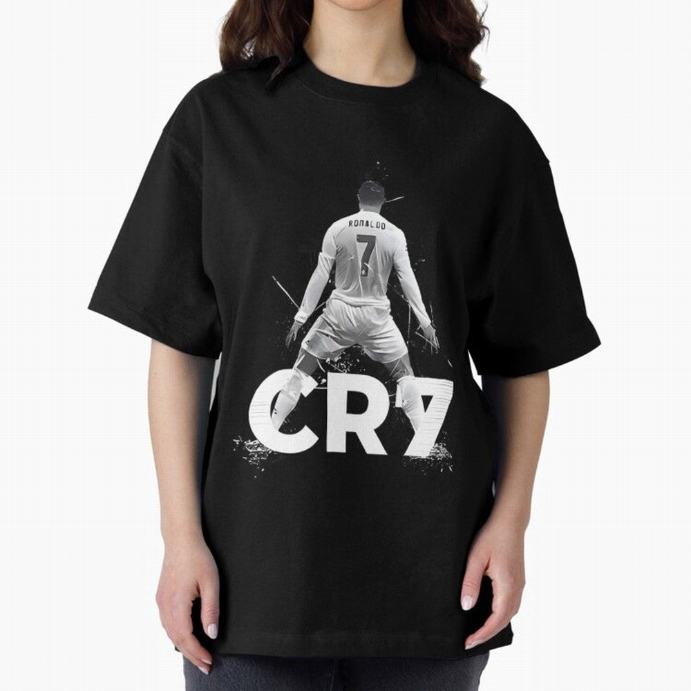 Cr7 Oversized T-Shirt Upgrade FIFA World Cup 2026 for Fans of Messi, CR7 and Mbappe and Spain, Bringing Retro Football Energy, Iconic Rivalries, Trophy Chase Drama and Stadium Atmosphere; Great for Supporters Who Love Legendary Players, National